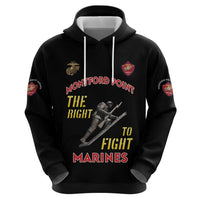 Montford Point Marines Hoodie The Right To Fight - Black - Wonder Print Shop