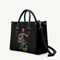Montford Point Marines Leather Bag The Right To Fight - Black - Wonder Print Shop