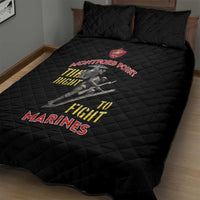Montford Point Marines Quilt Bed Set The Right To Fight - Black - Wonder Print Shop