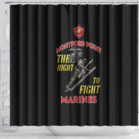 Montford Point Marines Shower Curtain The Right To Fight - Black - Wonder Print Shop