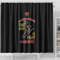 Montford Point Marines Shower Curtain The Right To Fight - Black - Wonder Print Shop