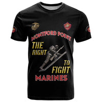 Montford Point Marines T Shirt The Right To Fight - Black - Wonder Print Shop