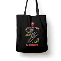 Montford Point Marines Tote Bag The Right To Fight - Black - Wonder Print Shop