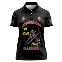 Montford Point Marines Women Polo Shirt The Right To Fight - Black - Wonder Print Shop