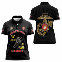 Montford Point Marines Women Polo Shirt The Right To Fight - Black - Wonder Print Shop
