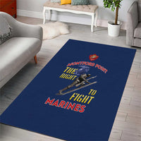 Montford Point Marines Area Rug The Right To Fight - Blue - Wonder Print Shop