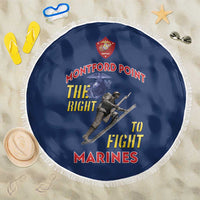 Montford Point Marines Beach Blanket The Right To Fight - Blue - Wonder Print Shop