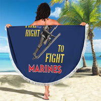 Montford Point Marines Beach Blanket The Right To Fight - Blue - Wonder Print Shop