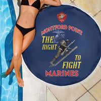 Montford Point Marines Beach Blanket The Right To Fight - Blue - Wonder Print Shop