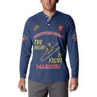 Montford Point Marines Button Sweatshirt The Right To Fight - Blue - Wonder Print Shop