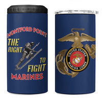 Montford Point Marines 4 in 1 Can Cooler Tumbler The Right To Fight - Blue - Wonder Print Shop