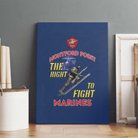 Montford Point Marines Canvas Wall Art The Right To Fight - Blue - Wonder Print Shop