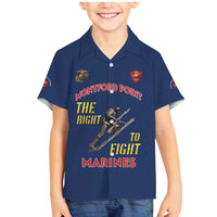 Montford Point Marines Family Matching Mermaid Dress and Hawaiian Shirt The Right To Fight - Blue - Wonder Print Shop
