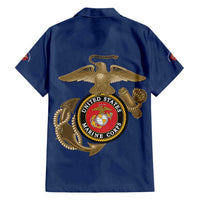 Montford Point Marines Family Matching Off Shoulder Short Dress and Hawaiian Shirt The Right To Fight - Blue - Wonder Print Shop