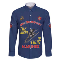 Montford Point Marines Family Matching Short Sleeve Bodycon Dress and Hawaiian Shirt The Right To Fight - Blue - Wonder Print Shop