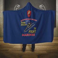 Montford Point Marines Hooded Blanket The Right To Fight - Blue - Wonder Print Shop