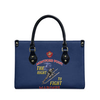 Montford Point Marines Leather Bag The Right To Fight - Blue - Wonder Print Shop
