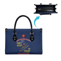 Montford Point Marines Leather Bag The Right To Fight - Blue - Wonder Print Shop