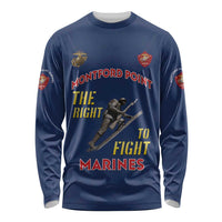 Montford Point Marines Long Sleeve Shirt The Right To Fight - Blue - Wonder Print Shop