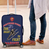 Montford Point Marines Luggage Cover The Right To Fight - Blue - Wonder Print Shop