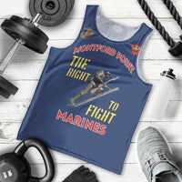 Montford Point Marines Men Tank Top The Right To Fight - Blue - Wonder Print Shop