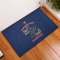 Montford Point Marines Rubber Doormat The Right To Fight - Blue - Wonder Print Shop