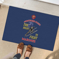 Montford Point Marines Rubber Doormat The Right To Fight - Blue - Wonder Print Shop