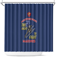 Montford Point Marines Shower Curtain The Right To Fight - Blue - Wonder Print Shop