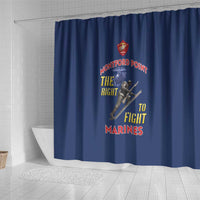Montford Point Marines Shower Curtain The Right To Fight - Blue - Wonder Print Shop