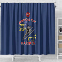Montford Point Marines Shower Curtain The Right To Fight - Blue - Wonder Print Shop