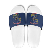 Montford Point Marines Slide Sandals The Right To Fight - Blue - Wonder Print Shop