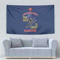 Montford Point Marines Tapestry The Right To Fight - Blue - Wonder Print Shop