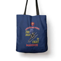 Montford Point Marines Tote Bag The Right To Fight - Blue - Wonder Print Shop