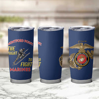 Montford Point Marines Tumbler Cup The Right To Fight - Blue - Wonder Print Shop