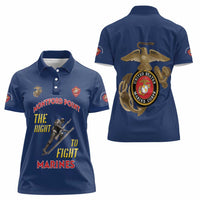 Montford Point Marines Women Polo Shirt The Right To Fight - Blue - Wonder Print Shop