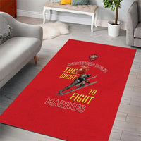Montford Point Marines Area Rug The Right To Fight - Red - Wonder Print Shop