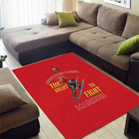 Montford Point Marines Area Rug The Right To Fight - Red - Wonder Print Shop
