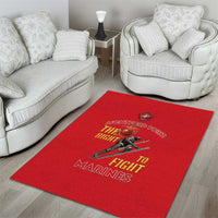 Montford Point Marines Area Rug The Right To Fight - Red - Wonder Print Shop