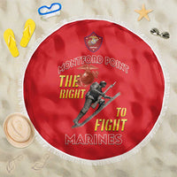 Montford Point Marines Beach Blanket The Right To Fight - Red - Wonder Print Shop