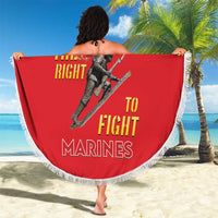 Montford Point Marines Beach Blanket The Right To Fight - Red - Wonder Print Shop