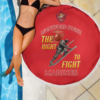 Montford Point Marines Beach Blanket The Right To Fight - Red - Wonder Print Shop