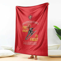 Montford Point Marines Blanket The Right To Fight - Red - Wonder Print Shop