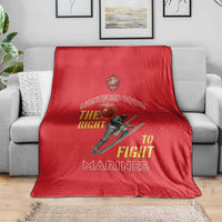 Montford Point Marines Blanket The Right To Fight - Red - Wonder Print Shop