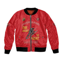 Montford Point Marines Bomber Jacket The Right To Fight - Red - Wonder Print Shop
