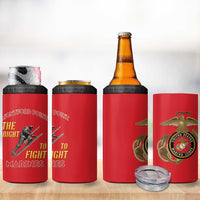 Montford Point Marines 4 in 1 Can Cooler Tumbler The Right To Fight - Red - Wonder Print Shop