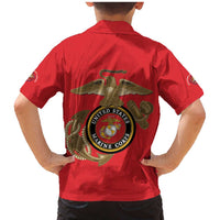 Montford Point Marines Family Matching Mermaid Dress and Hawaiian Shirt The Right To Fight - Red - Wonder Print Shop