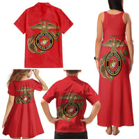Montford Point Marines Family Matching Tank Maxi Dress and Hawaiian Shirt The Right To Fight - Red - Wonder Print Shop