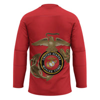 Montford Point Marines Hockey Jersey The Right To Fight - Red - Wonder Print Shop