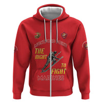 Montford Point Marines Hoodie The Right To Fight - Red - Wonder Print Shop