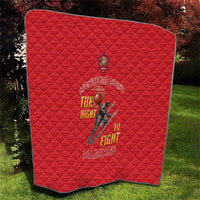 Montford Point Marines Quilt The Right To Fight - Red - Wonder Print Shop